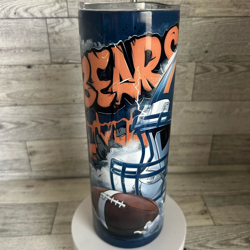 Football Themed Chicago Bears 20oz. Tumbler with Helmet and Ball